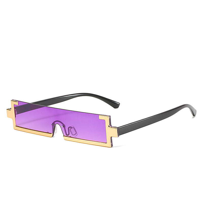 Damen futuristische Sonnenbrille mit einzigartigem geometrischem Design Karnz