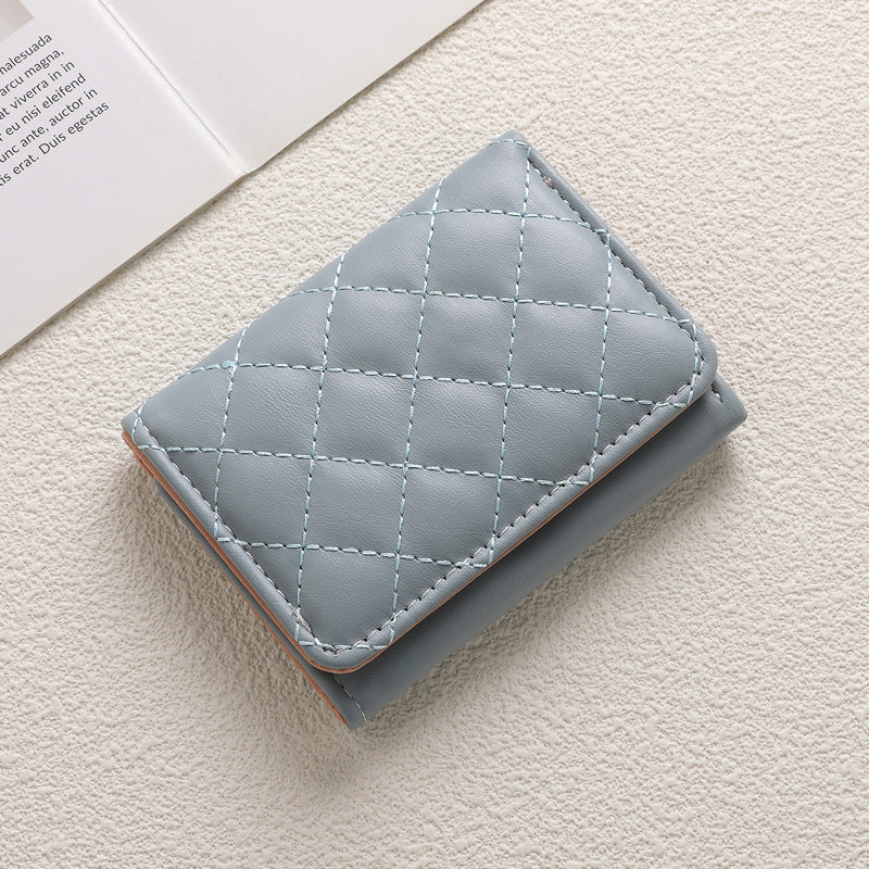 Stylischer gesteppter Leder-Kartenhalter
