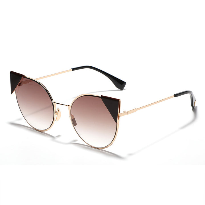 Damen modische Cat-Eye Sonnenbrille mit stilvollen Akzenten Karnz