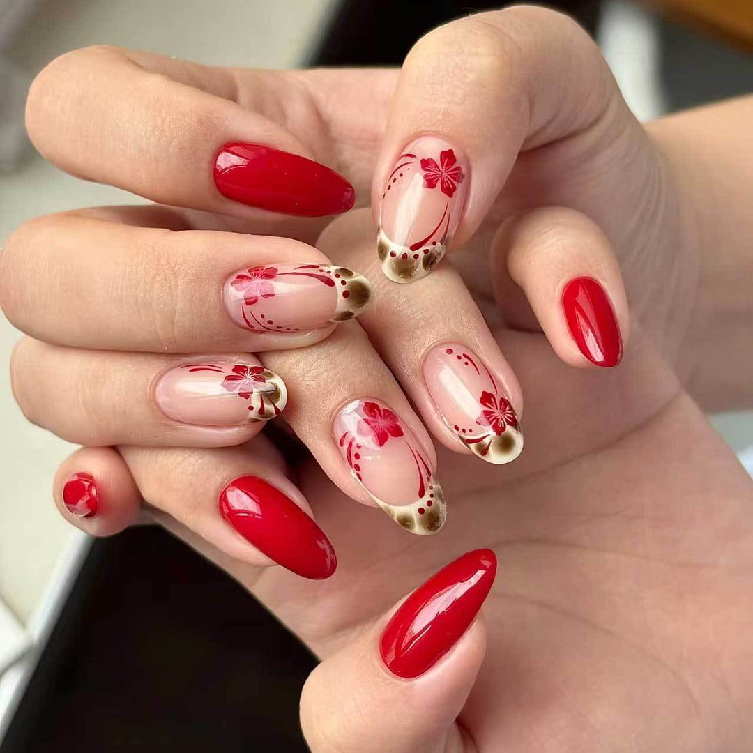 Dekorative Blumen Nagelkunst