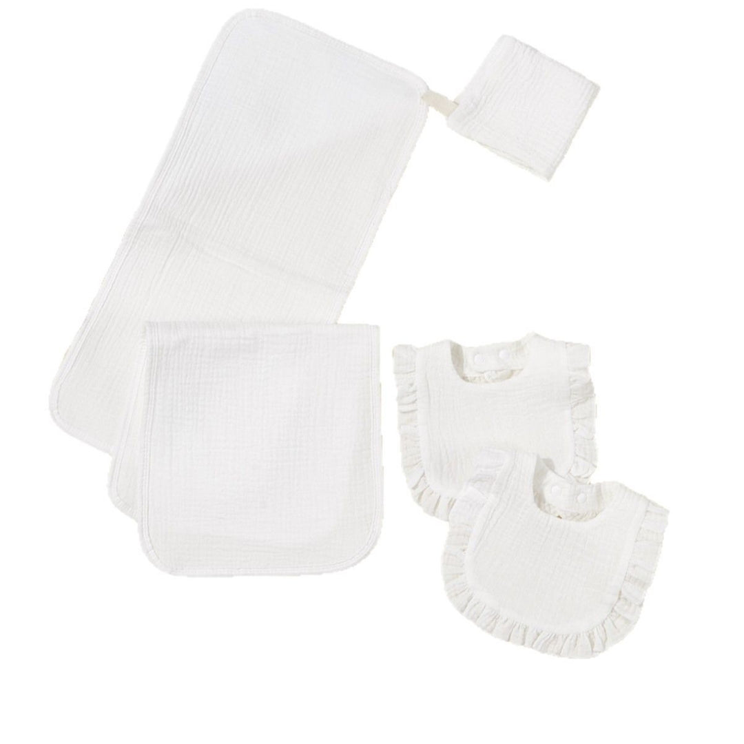 Weiches Musselin Baby Lätzchen und Wickelunterlage Set Karnz