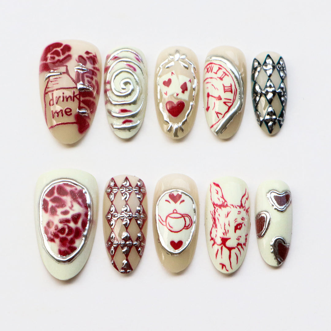 Dekoratives Press-On Nagelkunst Set