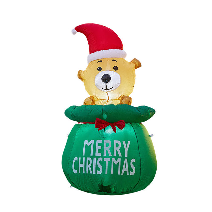 Aufblasbarer Weihnachtsmann mit Geschenken Karnz