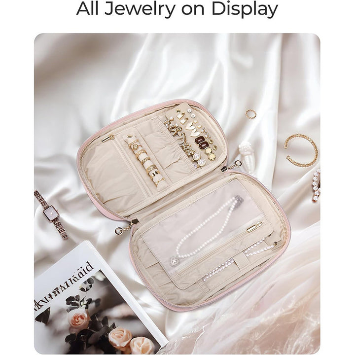 Schmuck-Organizer Tasche mit Seitlichen Fächern Karnz