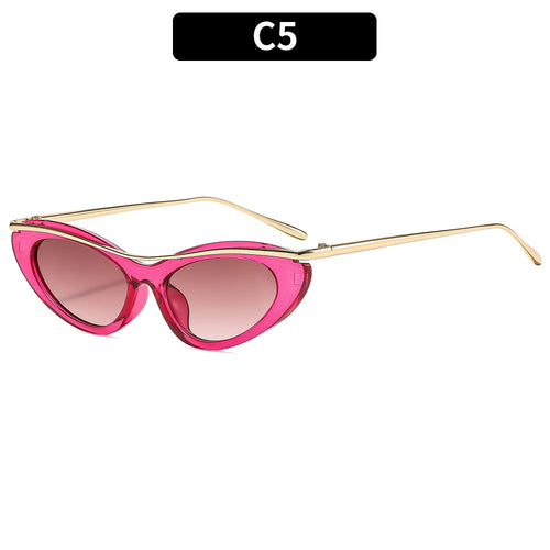 Katze-Auge Sonnenbrille mit luxuriösen goldenen Akzenten