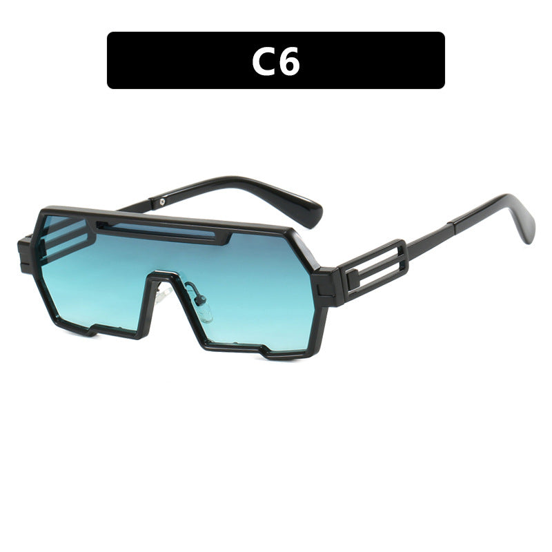 Damen futuristische Sonnenbrille im markanten Sechseckdesign Karnz