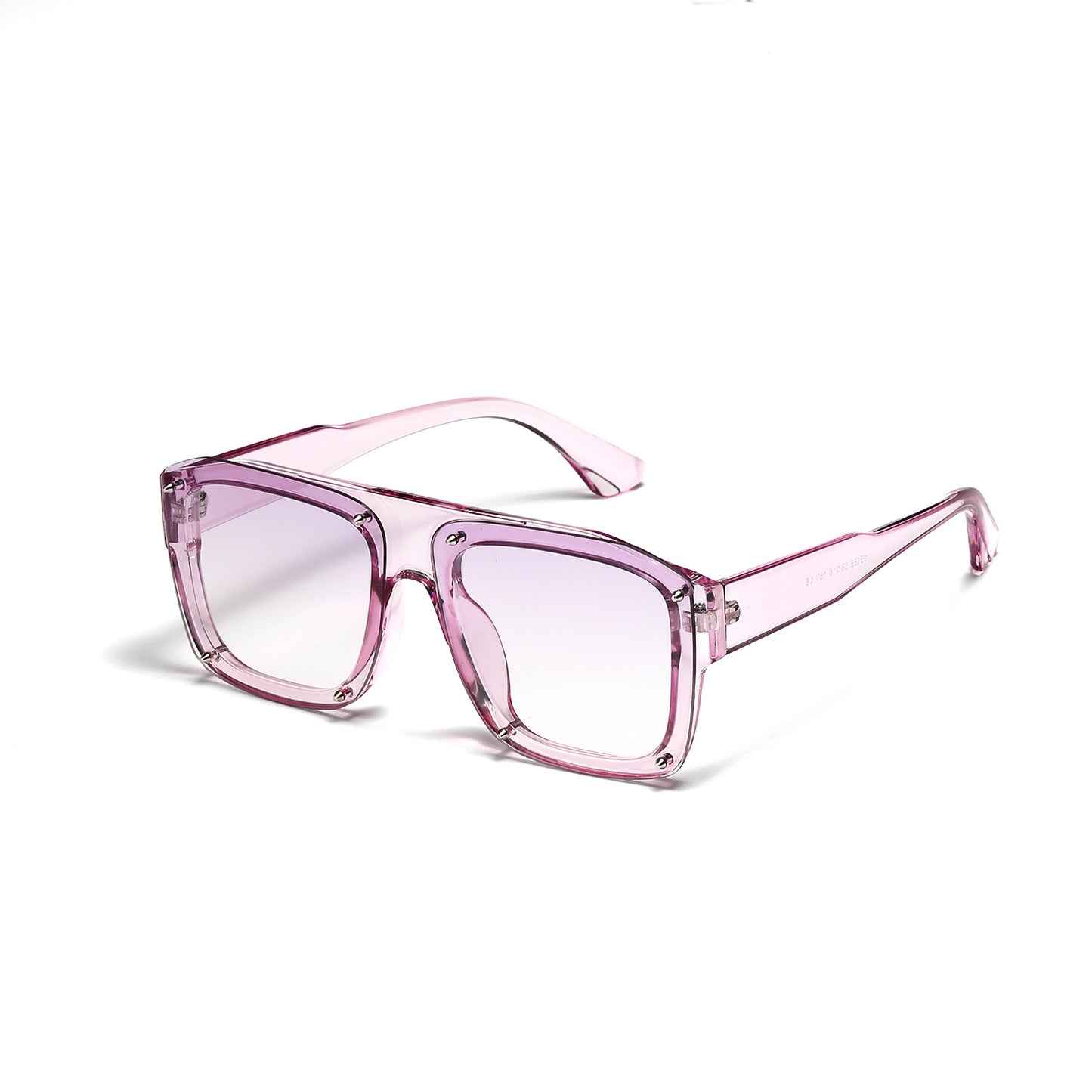 Damen Square-Sonnenbrille mit modischem transparentem Rahmen Karnz