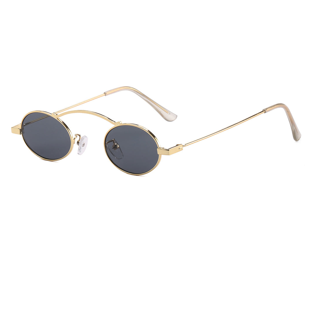 Damen modische Sonnenbrille mit einzigartigem kreisförmigen Rahmen und charaktervollen Gläsern Karnz