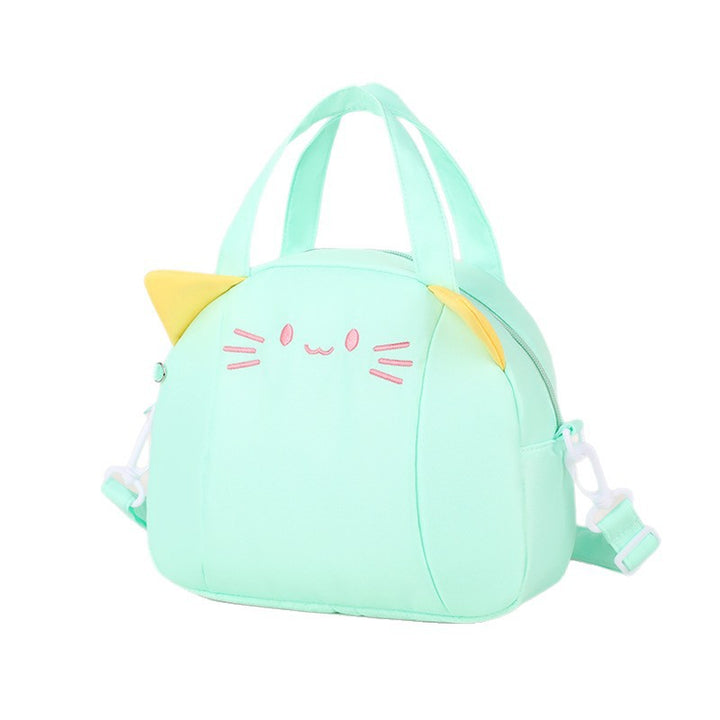 Niedliche katzenmotivierte isolierte Lunch-Tasche Karnz
