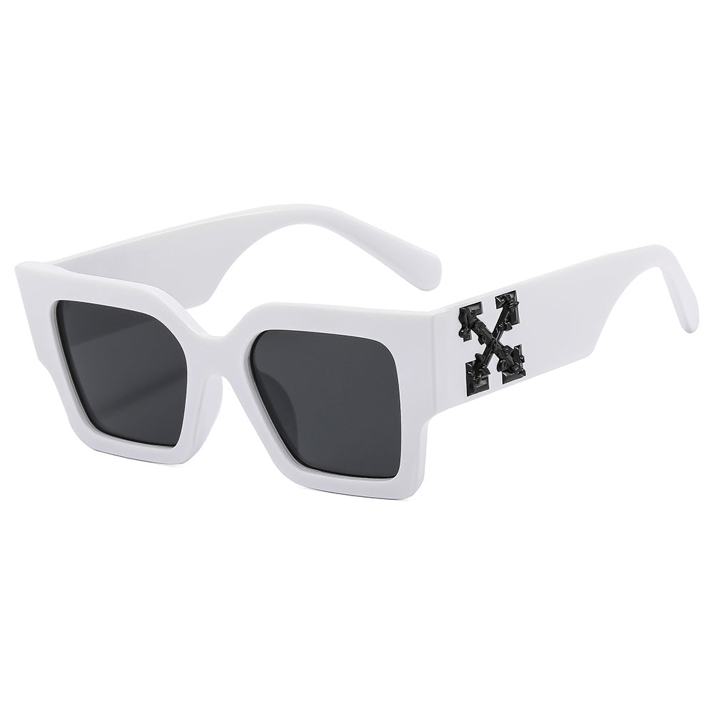 Damen Designer-Sonnenbrille mit auffälligem geometrischen Rahmen Karnz