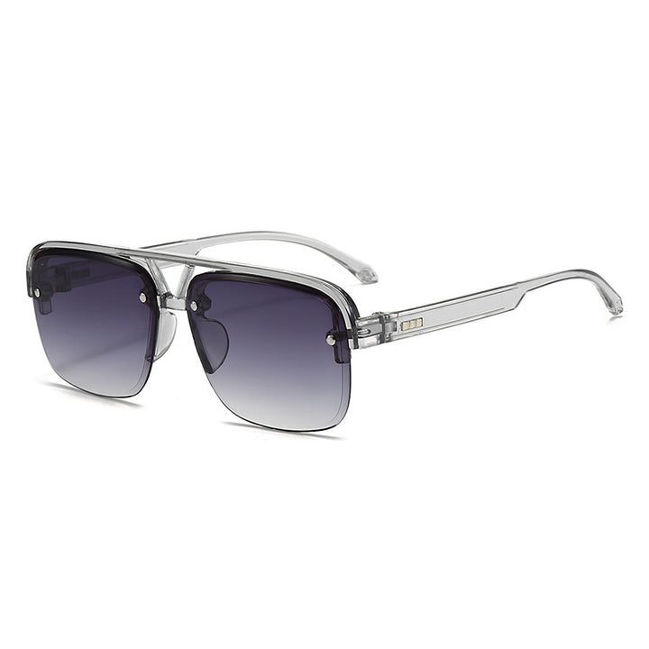 Damen modische quadratische Sonnenbrille mit transparentem Rahmen Karnz