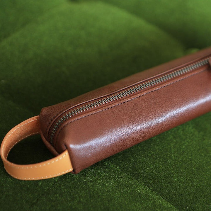 Stylische Reißverschluss Leder Bleistiftetui Karnz