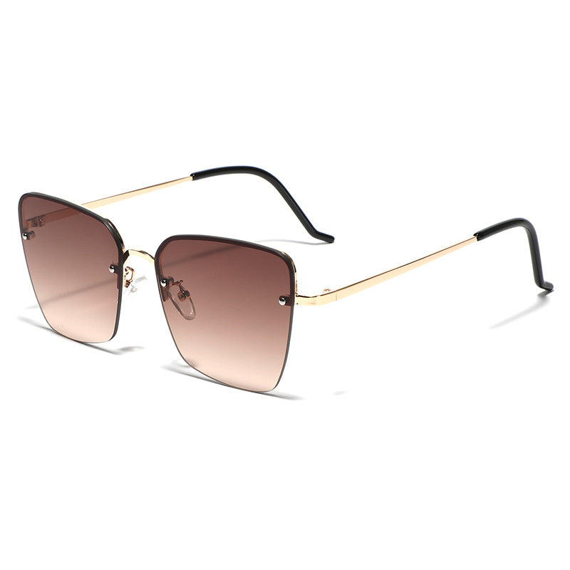 Damen modische quadratische Sonnenbrille mit graduiertem Gläsern Karnz