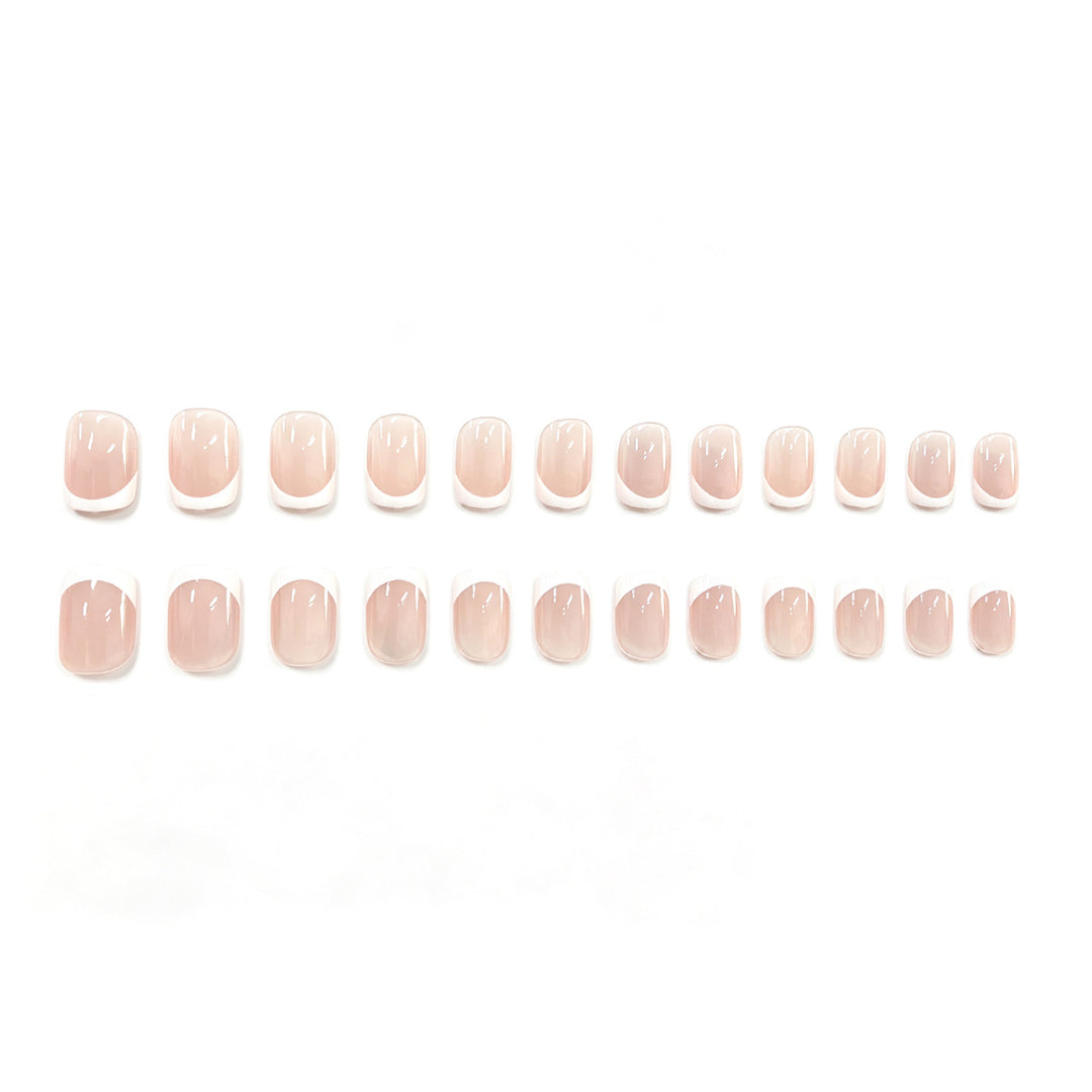 Elegantes French Tip Acrylnagel-Set Karnz