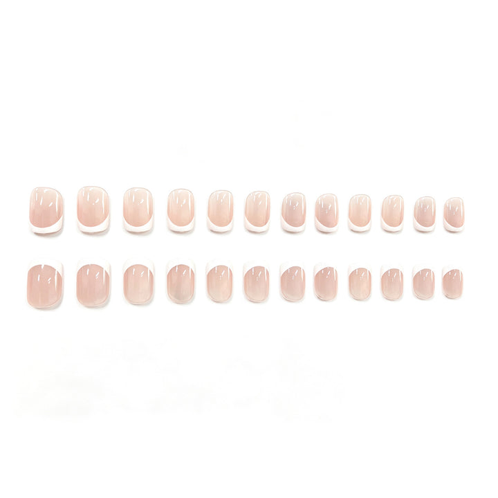 Elegantes French Tip Acrylnagel-Set Karnz