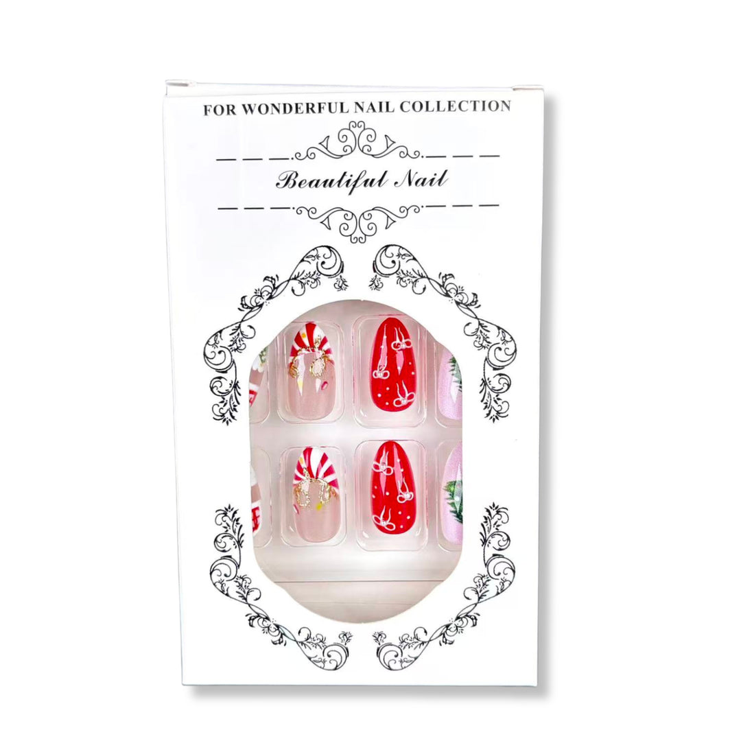 Kreatives saisonales dekoratives Press-On-Nagel-Set