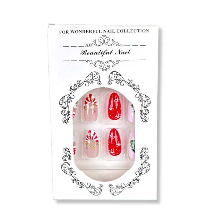 Kreatives saisonales dekoratives Press-On-Nagel-Set