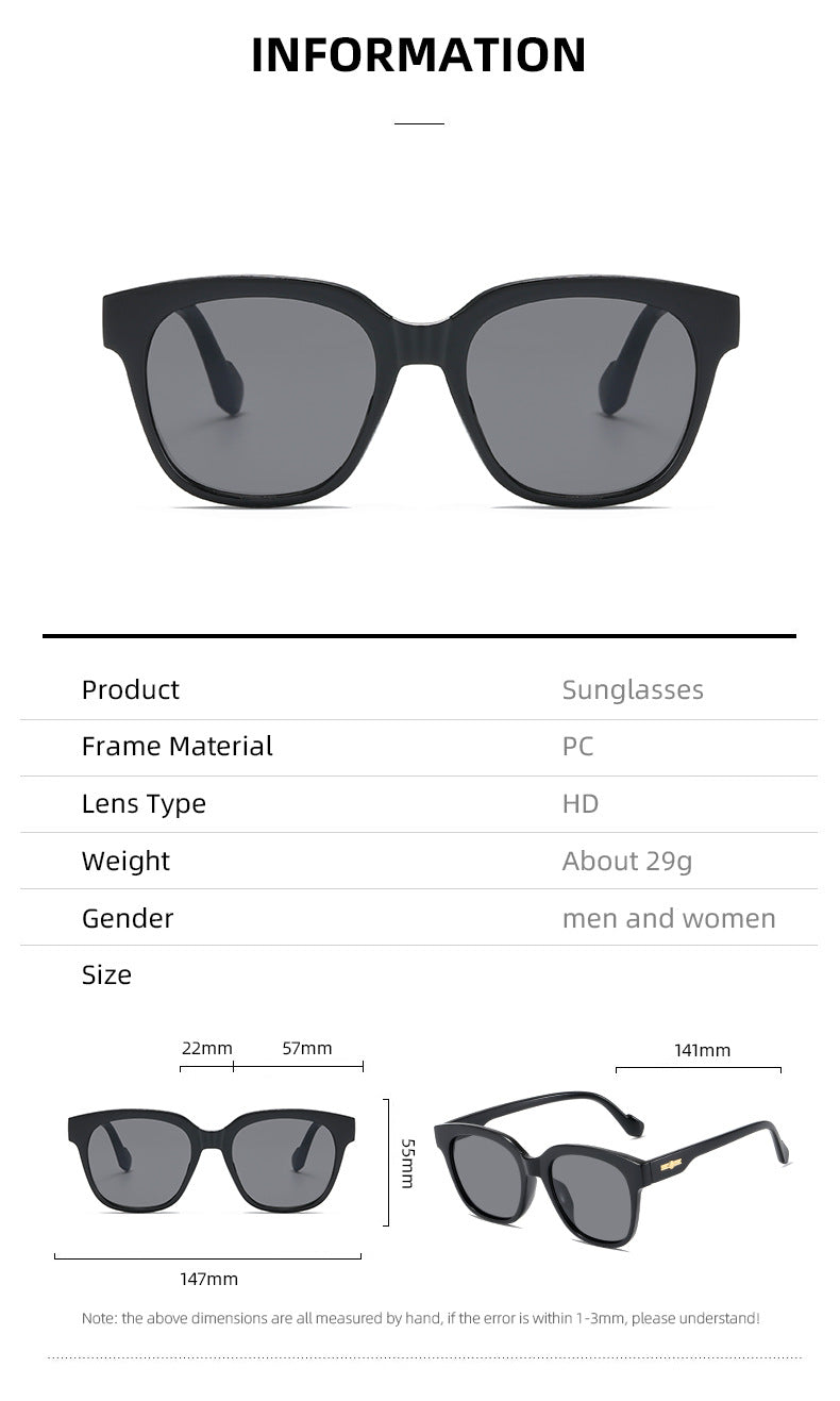 Damen klassische Sonnenbrille mit modernem Oversized-Rahmen Karnz