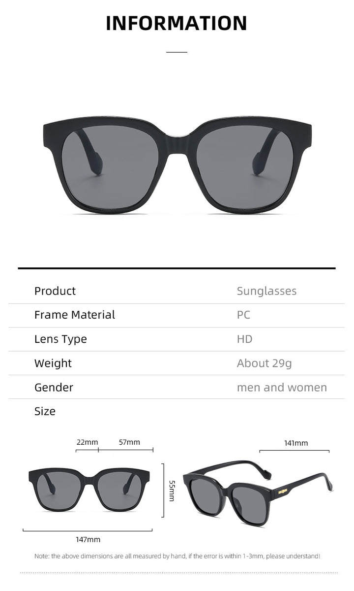 Damen klassische Sonnenbrille mit modernem Oversized-Rahmen Karnz