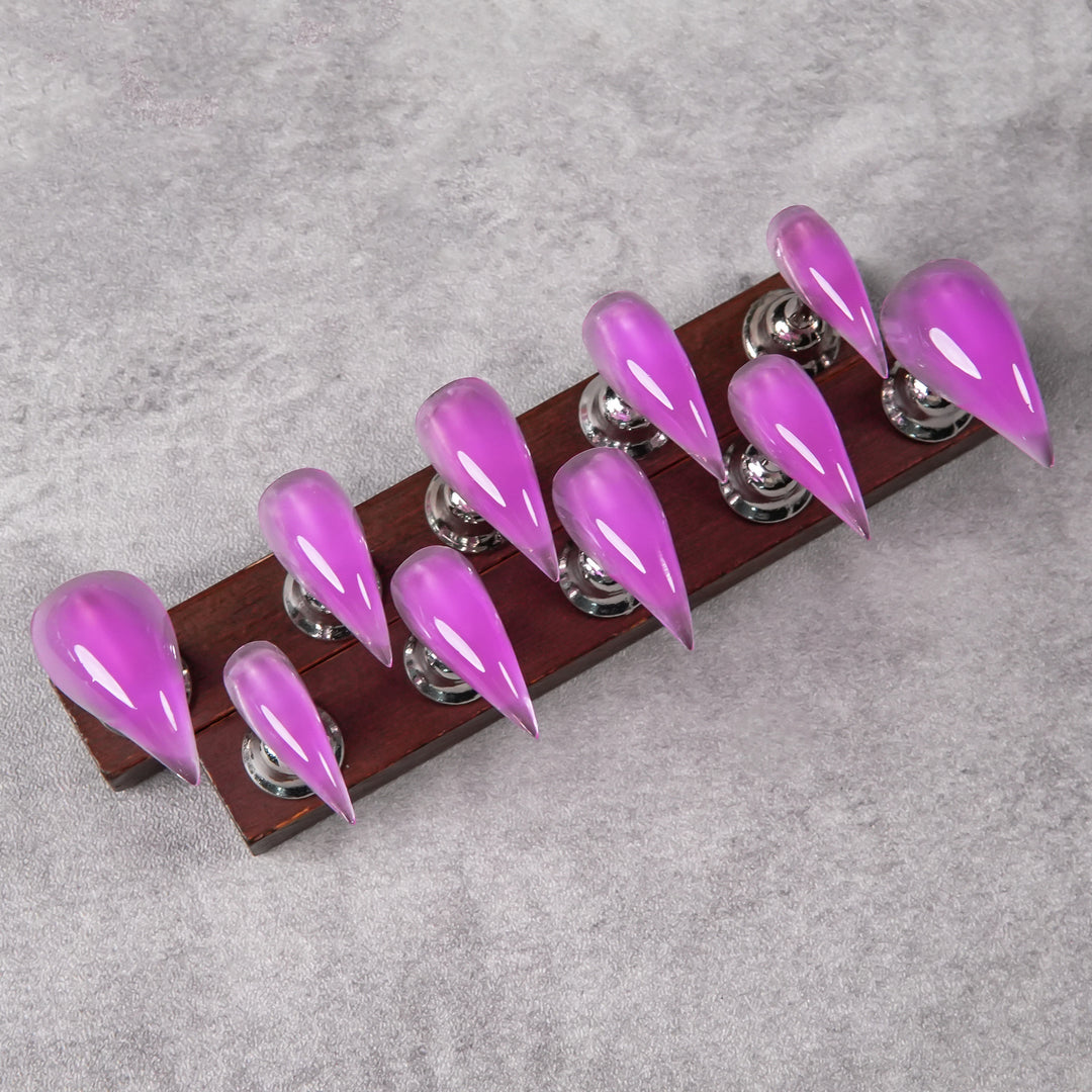 Glänzende Stiletto Druck-Nagelspitzen Set