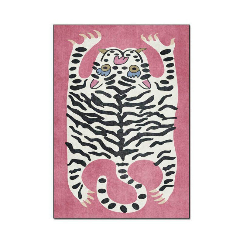 Verspielter Tiger-Themen-Teppich