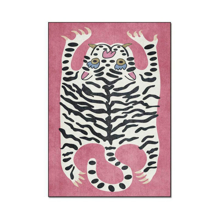Verspielter Tiger-Themen-Teppich