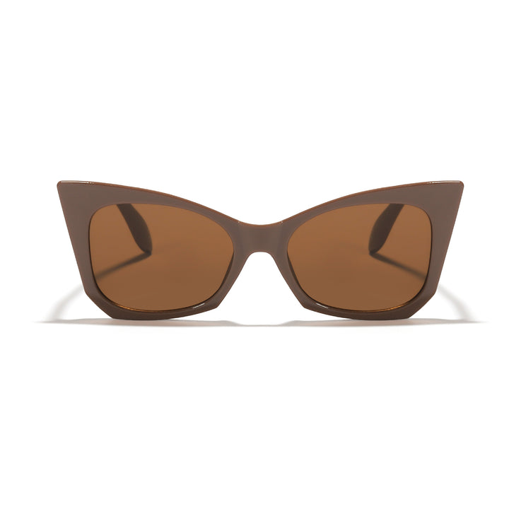 Damen Sonnenbrille im trendigen Cat-Eye Design mit auffälligem Leopardenmuster Karnz