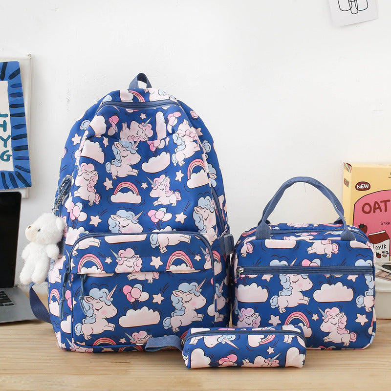 Rucksackset mit Buntem Einhorn-Motiv Karnz
