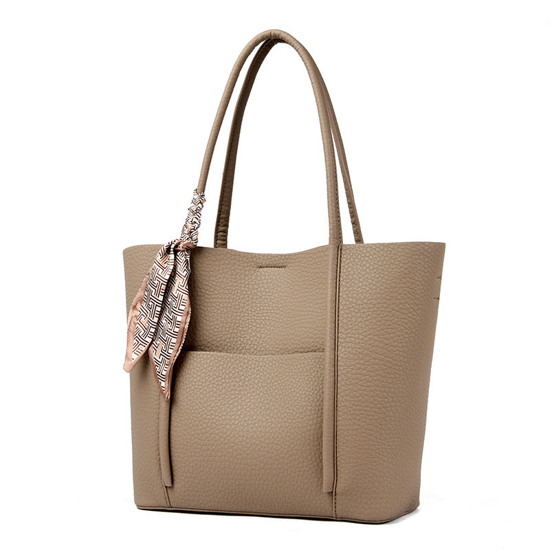 Texturierte Leder-Shopper-Tasche Karnz