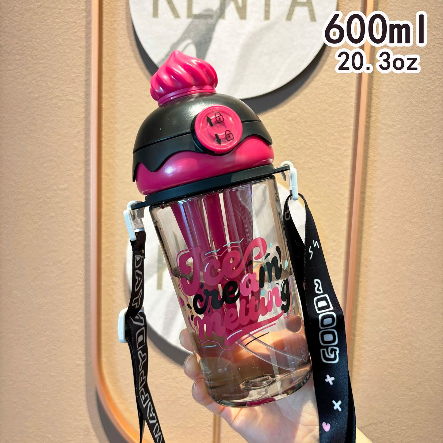 Damen kreative Trinkflasche im Eiskrem-Design Karnz