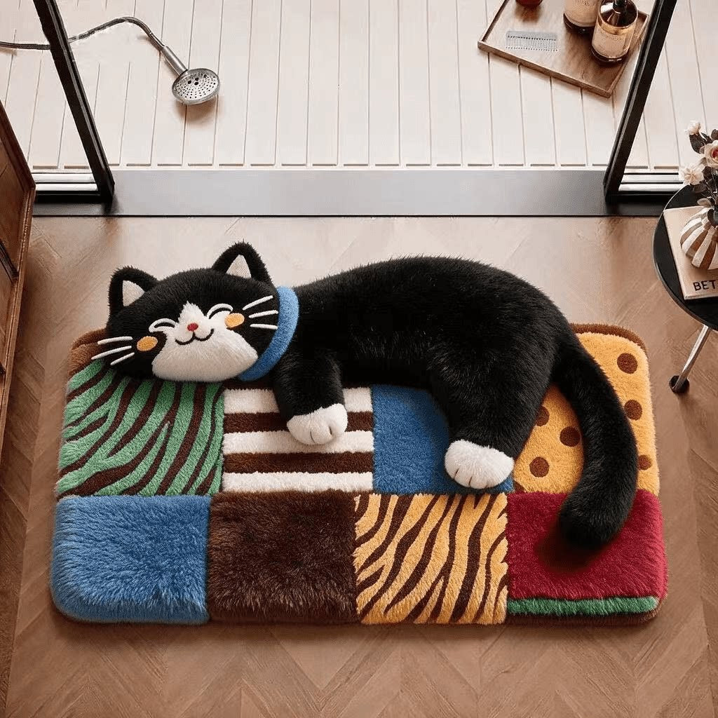 Plüsch-Katzen-Themenmatte