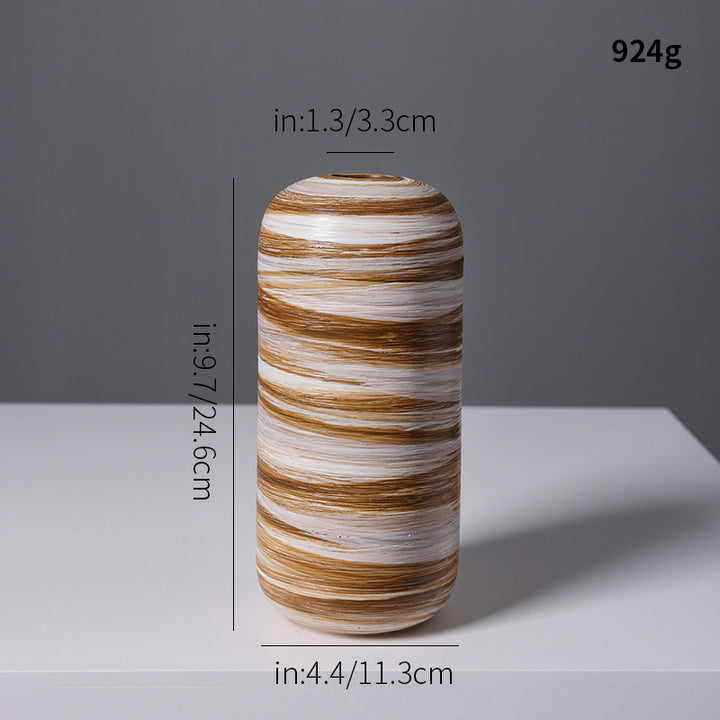 Künstlerische Spiraldesign Keramikvase Karnz