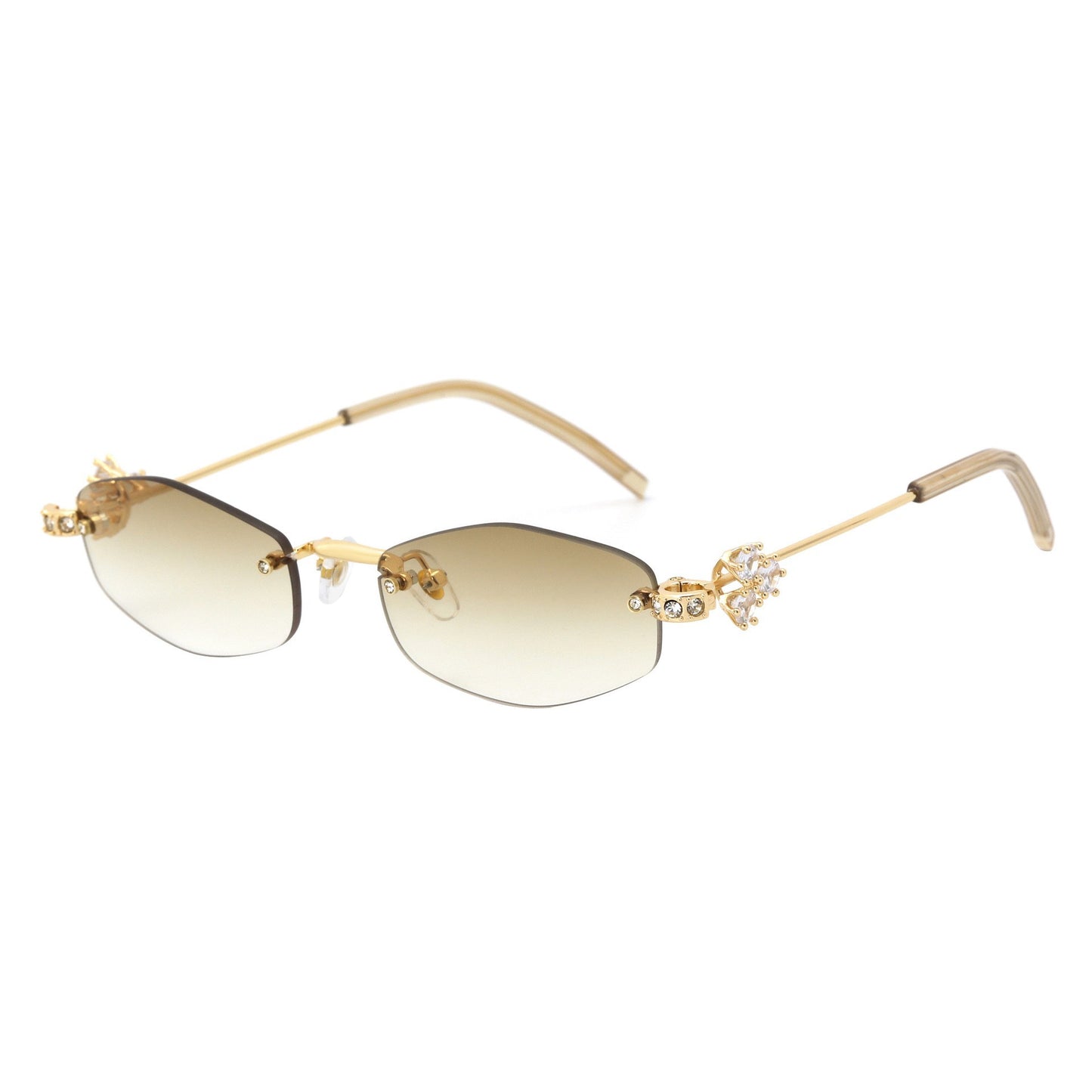 Damen Designer-Sonnenbrille mit luxuriösen Verzierungen Karnz