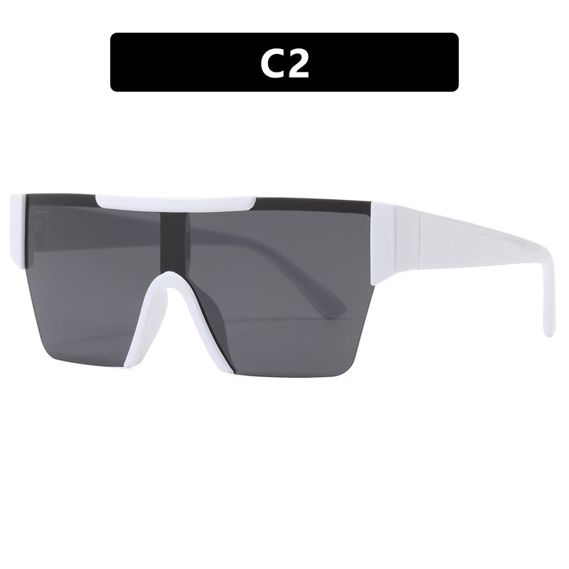 Damen futuristische Sportsonnenbrille mit UV-Schutz und breiter Gläserfläche Karnz
