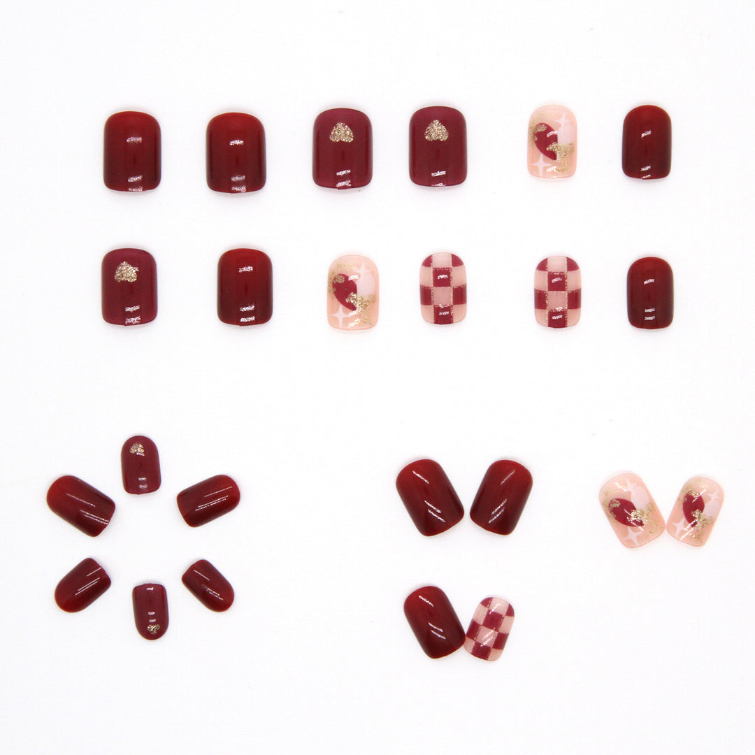Künstlerisches Design Press-On Nagelset Karnz