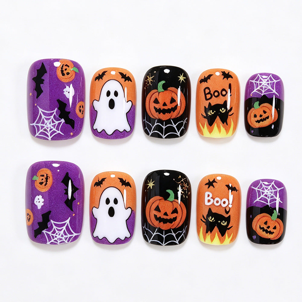 Halloween-Themen Dekorative Press-On Nagelkunst Karnz