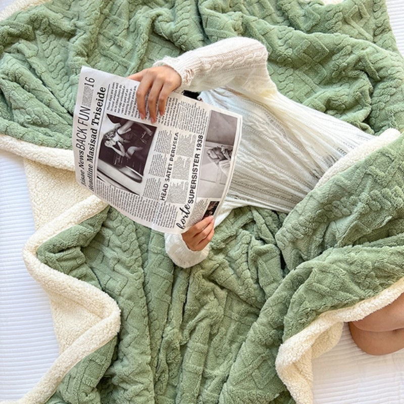 Luxuriöse Plüsch Sherpa Throw-Decke