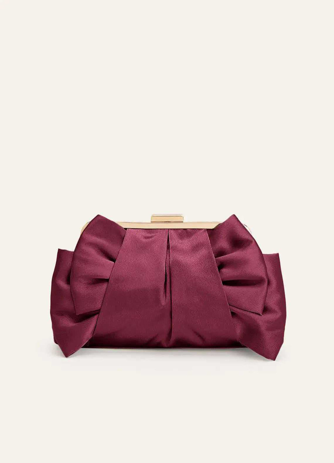 Satin Schleifen-Detail Clutch