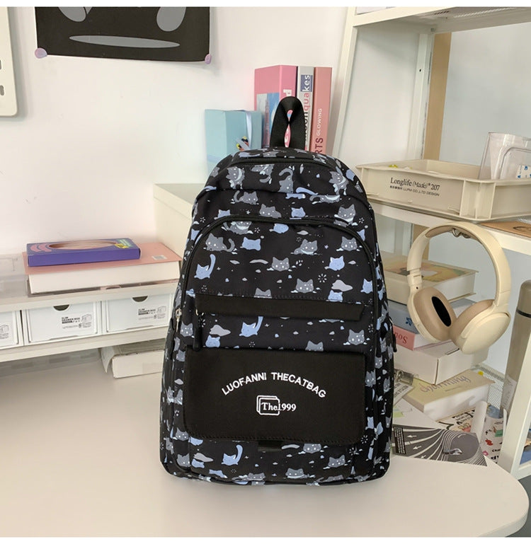 Verspielt Katzenthemen Rucksack Karnz