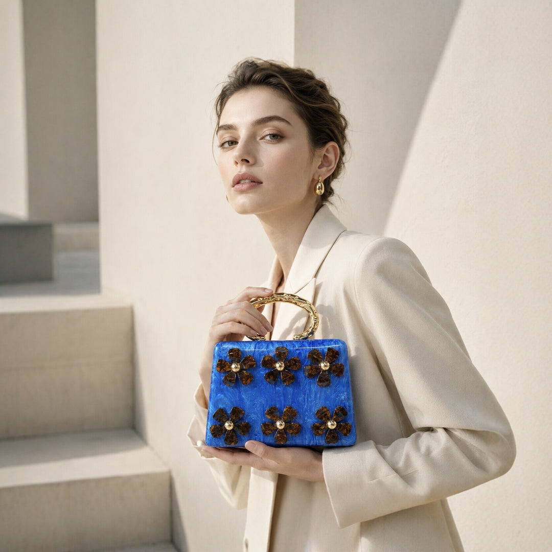 Floral Acryl Handtasche