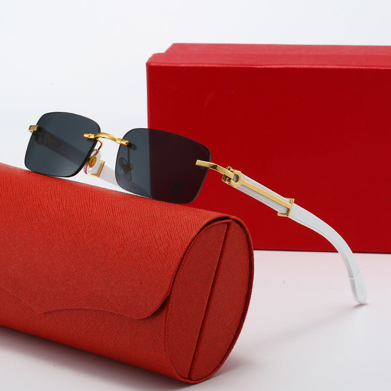 Damen modische Sonnenbrille mit elegantem Metallgestell und polarisierten Gläsern Karnz