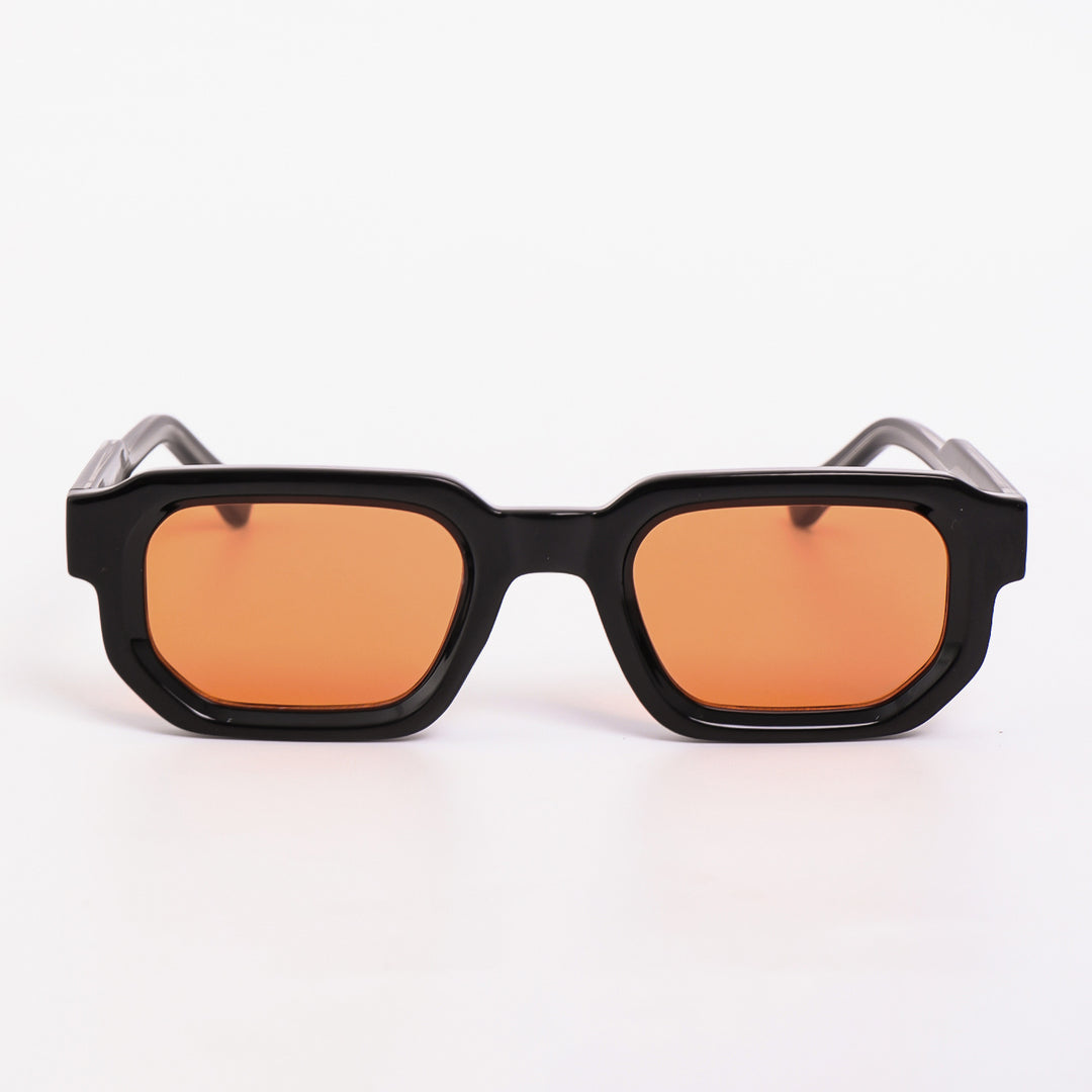 Damen Sonnenbrille im futuristischen Design mit glänzendem Rahmen und modischen Gläsern Karnz