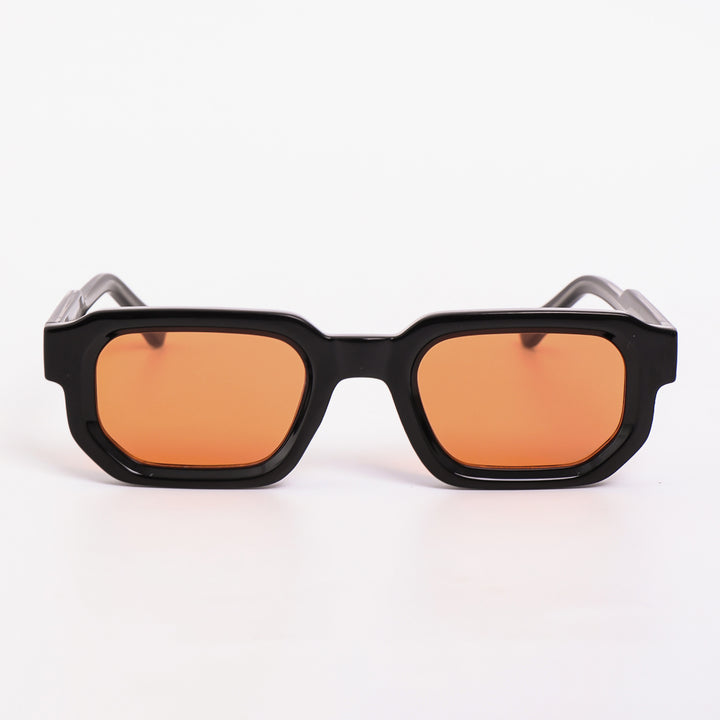 Damen Sonnenbrille im futuristischen Design mit glänzendem Rahmen und modischen Gläsern Karnz