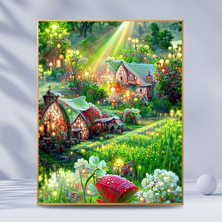 Verzaubertes Garten Landschaft Kunstdruck Karnz