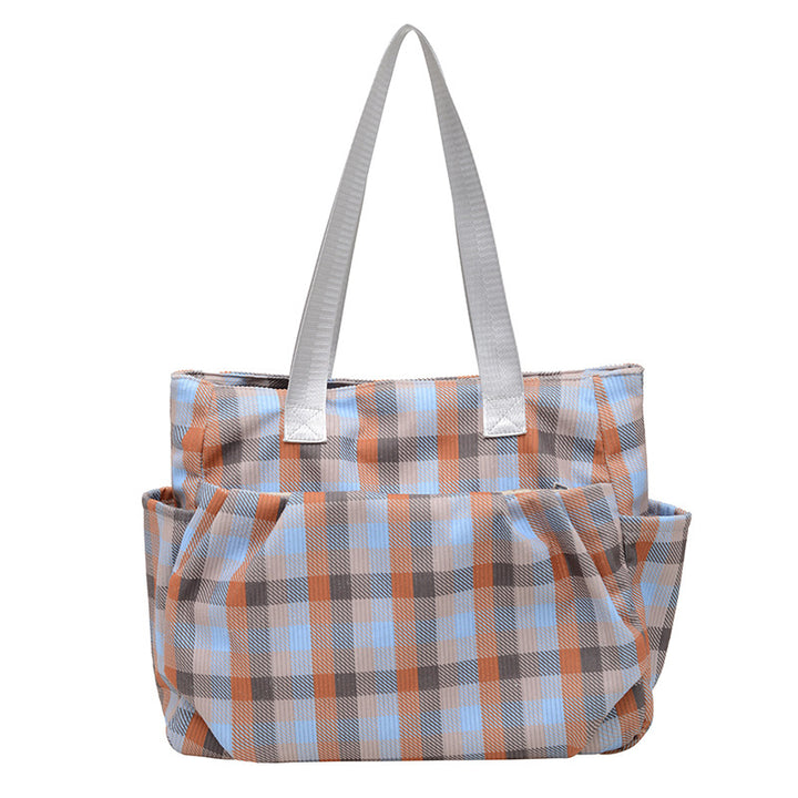 WoSpacious Plaid Utility Tote Bag Karnz