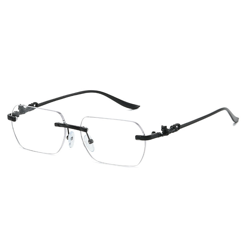 Damen elegante Halbrahmenbrille mit schmückenden Details Karnz
