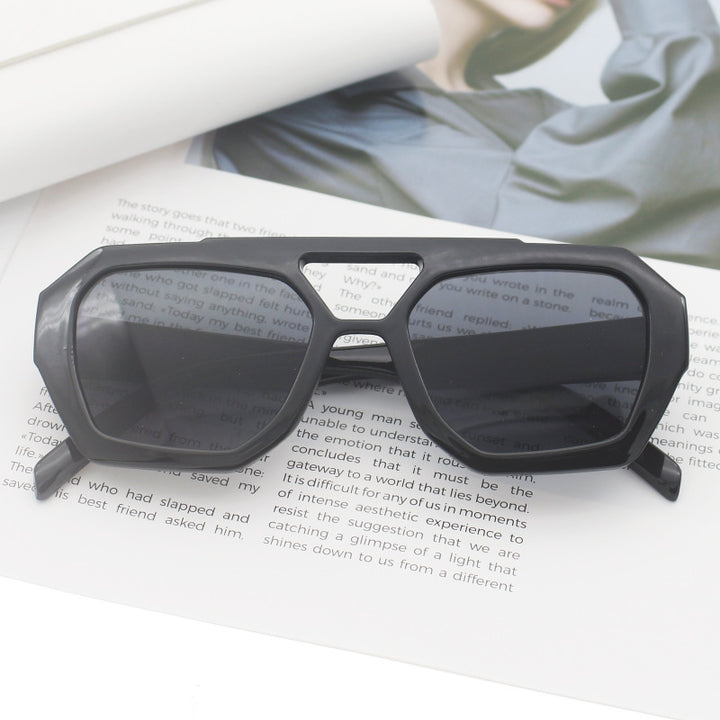 Damen modische sechseckige Brille Karnz