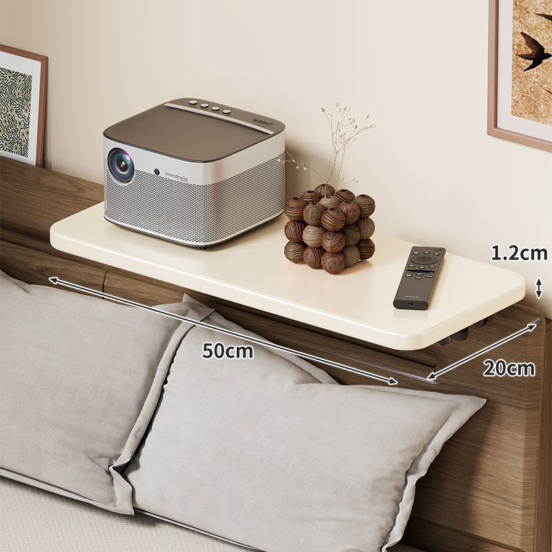 Slim Floating Kopfteil Nachttischregal mit ultra-dünnem Profil und abgerundeten Ecken
