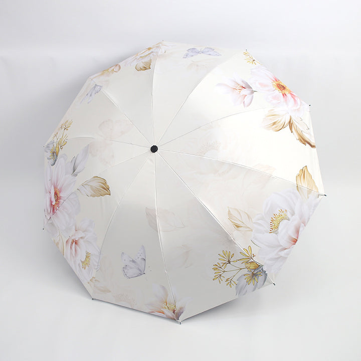 Damen Regenschirm mit floralen Mustern und UV-Schutz Karnz