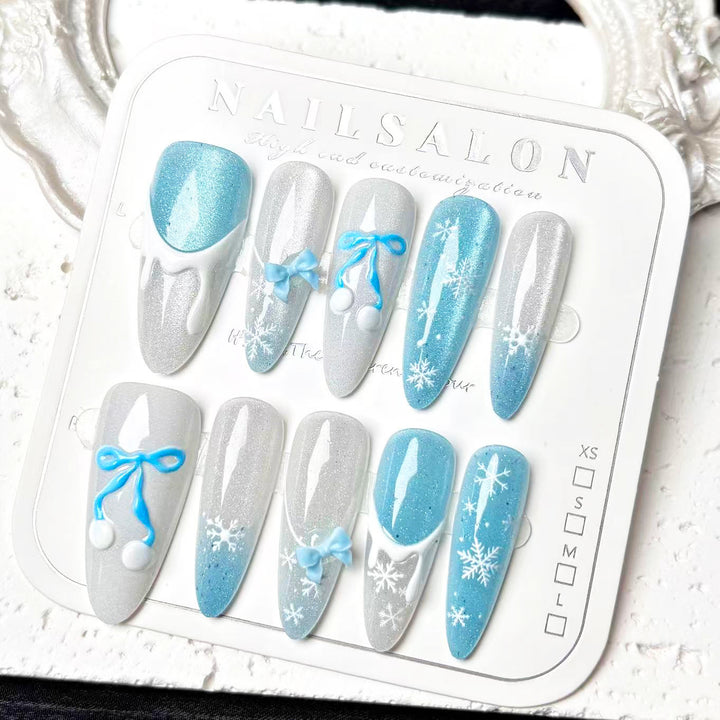 Winter-Themen Press-On Nagelset